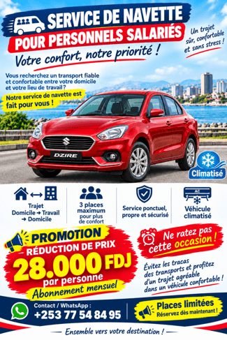 Service de transport VIP confortable pour salariés