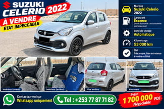 Suzuki Celerio 2022 automatique en bon état