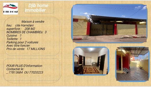 Maison à vendre à la cité Hamdani par l'agence Djib Home