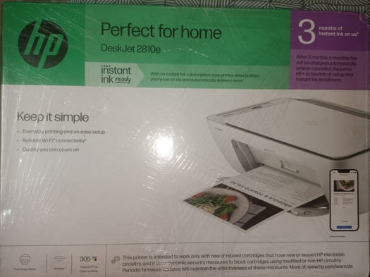 Imprimante HP Deskjet 2810e neuve wifi avec cartouches d'origine