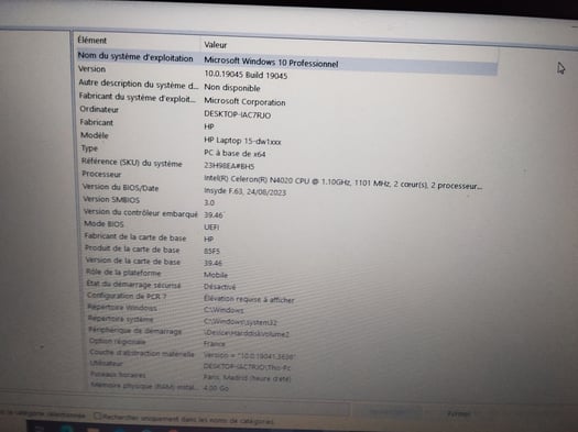 PC portable HP 1000 Go avec antivirus neuf – 77025575