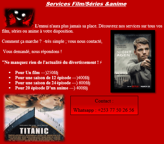 Vente de films, séries et animés sur demande