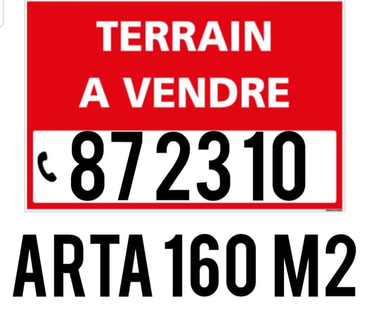 Terrain 160m2 Arta Haji Dheere, titre provisoire inclus