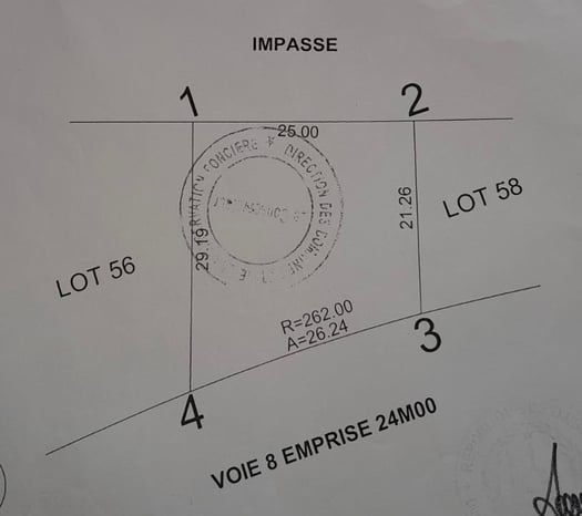 Terrain de 625 m2 a vendre au PK13, proche mosquee Um Salamaa