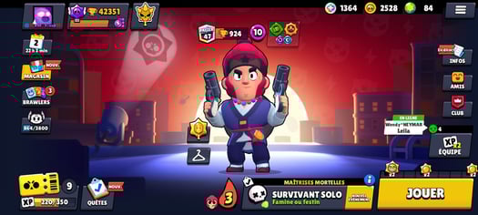 Compte Brawl Stars et Clash Royale avec 120 skins et 110 gemmes