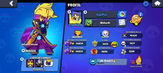 Compte Brawl Stars 187 avec skins rares et exclusifs