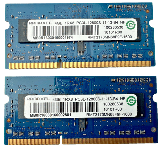 RAM DDR3 4Go - type Ramaxel DDR3L PC3L-12800