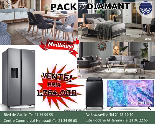 1,650,000 Djf only .. Pack complet de meubles et électroménagers neufs à vendre