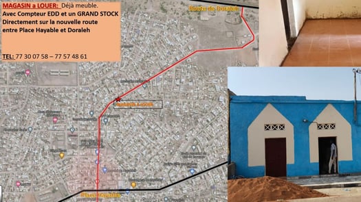 Magasin meublé sur la nouvelle route à Hayableh