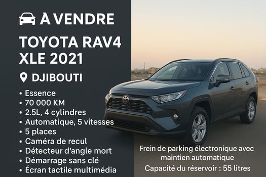 Toyota Rav4 2021 XLE, essence, climatisation fonctionnelle