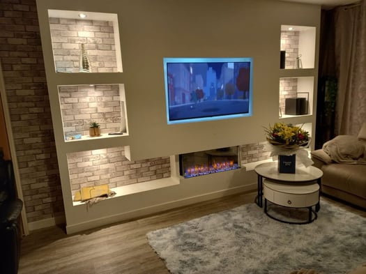 Mur multimédia décoratif pour un espace moderne et fonctionnel