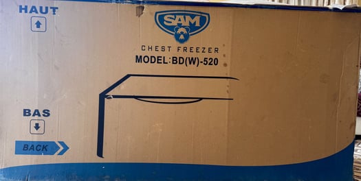 Congélateur SAM – BD(W)-520, neuf et encore emballé