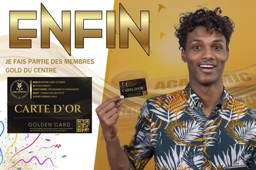 Devenez Ambassadeur du Centre ADM ACADEMIC avec la Carte Dorée !