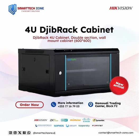 Baies réseau murales et sur pied 4U à 42U – Neuf