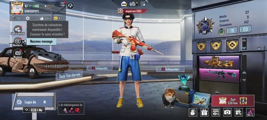 Compte PUBG, niveau 75 et popularité 5