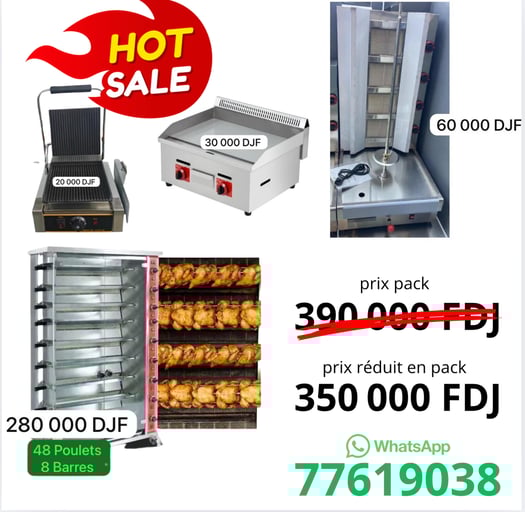 Pack matériel cuisine pro pour snack ou resto - état impeccable