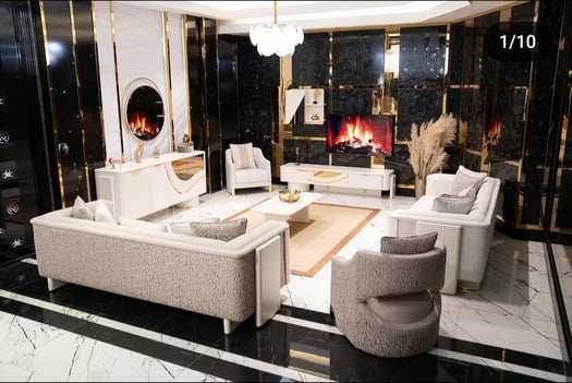 Salon Turc avec table basse et cadres décoratifs de qualité