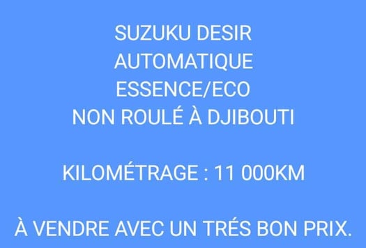Suzuki Dzire 2020, essence, boîte automatique