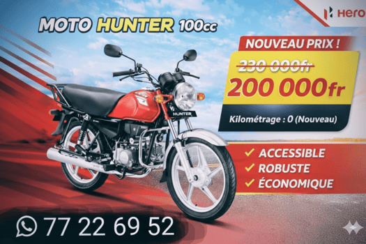 Hero Hunter Moto Neuve 100 cc