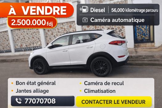 SUV Hyundai Tucson 2016/2017, diesel, automatique, très bon état