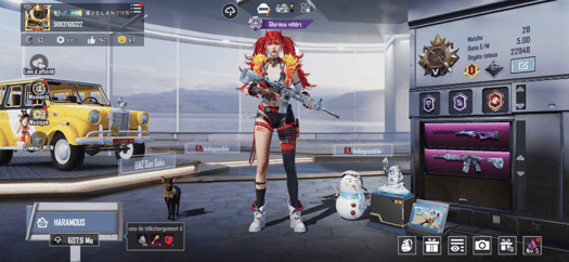 Compte PUBG Mobile avec plusieurs armes améliorées