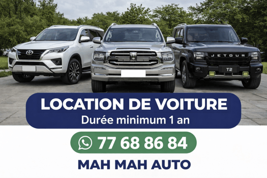 Location de voiture - Tank 500, Toyota Fortuner et Jetour