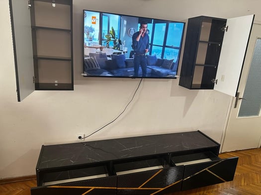 Ensemble salle à manger complète avec 6 chaises et meubles assortis en excellent état