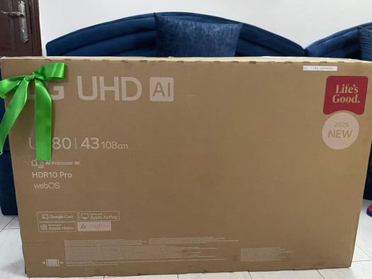 Television TV LG UHD AI 4K 43 neuf - HDR, webOS