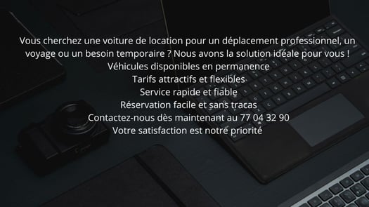 Voiture de location pour déplacements professionnels et voyages