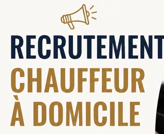 Chauffeur expérimenté pour domicile, maîtrise voiture manuelle