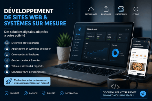 Développement de sites web et systèmes sur mesure