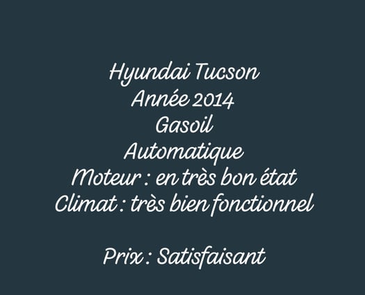 Hyundai Tucson en très bon état