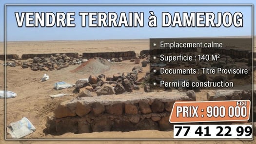 Terrain clôturé avec titre provisoire et autorisation à Damerjog