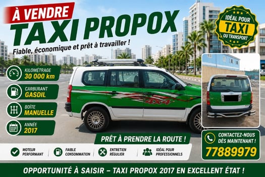 Toyota Probox Taxi 2017 diesel, boîte manuelle, très bon état