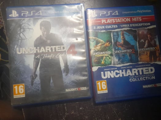 Jeux PS4 Uncharted Nathan Drake, 2 disques, aventure