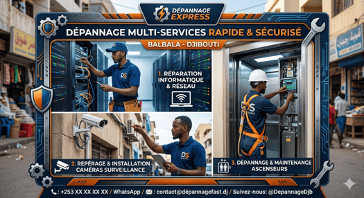 Dépannage rapide informatique, vidéosurveillance et ascenseurs expert