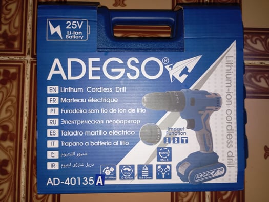 Perceuse-visseuse sans fil ADEGSO 25V lithium-ion puissante