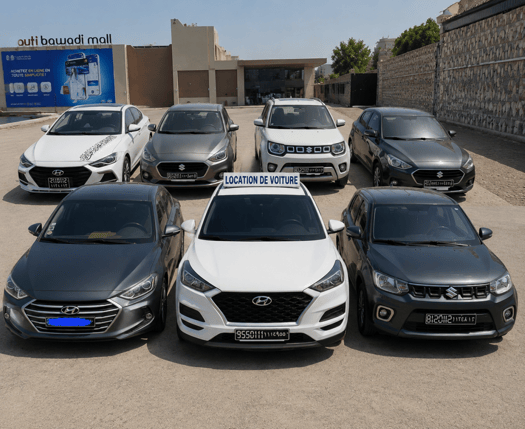 Location de voiture Hyundai, Suzuki, Toyota, Nissan, Kia disponibles