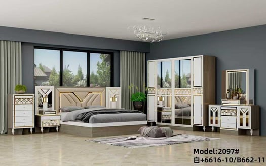 Chambre à coucher moderne élégante en bois de qualité