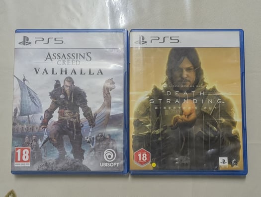 Pack de jeux PS5 Assassin\'s Creed Valhalla et Death Stranding