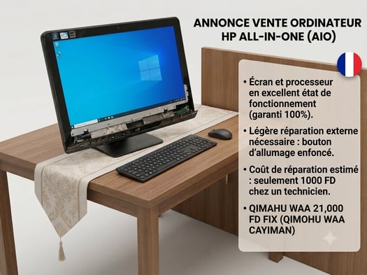 Ordinateur HP Intel Pentium Dual Core 4 Go RAM en bon état
