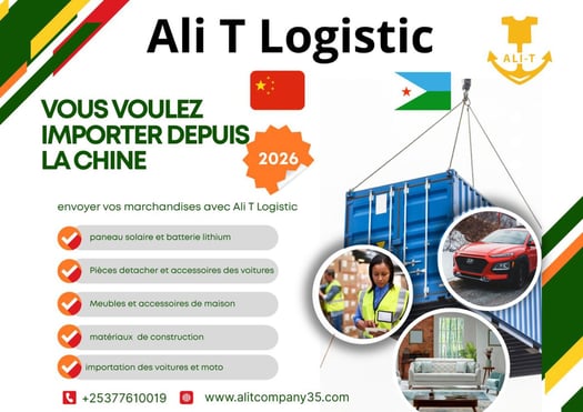 Importation et transport de marchandises depuis la Chine