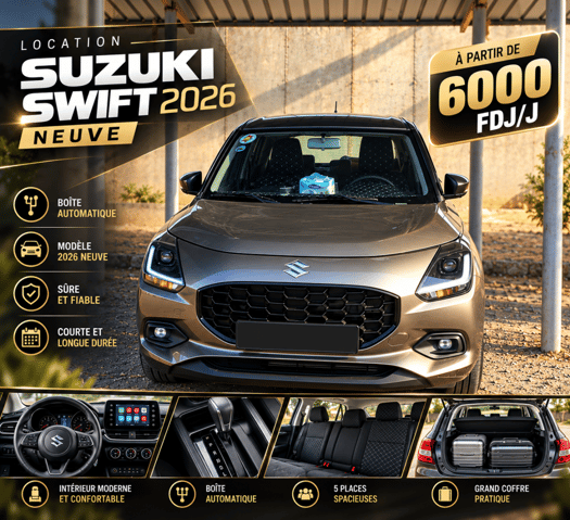 Suzuki Swift 2026, automatique, climatisation, full option