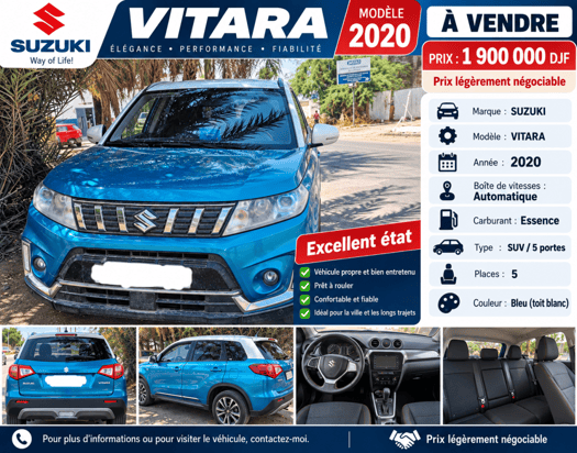 Suzuki Vitara 2020 essence boîte automatique excellent état