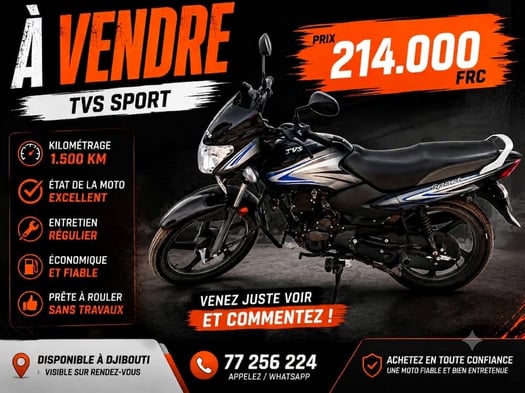 Moto TVS 100CC en excellent état neuf