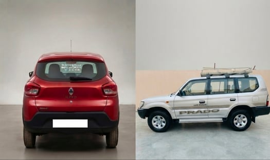 Renault Kwid 2019 & Toyota Land Cruiser Prado 1997 en bon état