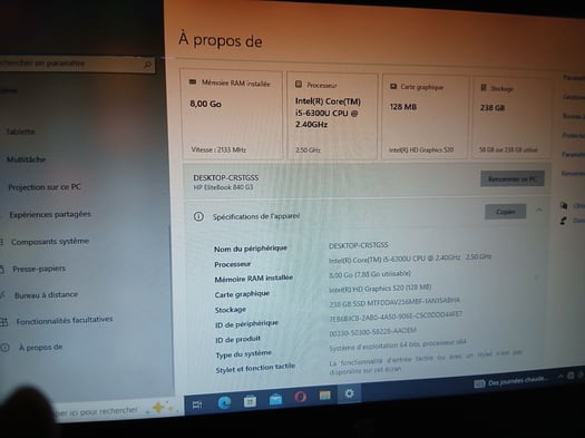 À vendre : Ordinateur portable professionnel HP EliteBook 840 G3