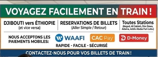Réservation billets de train Djibouti Éthiopie en ligne