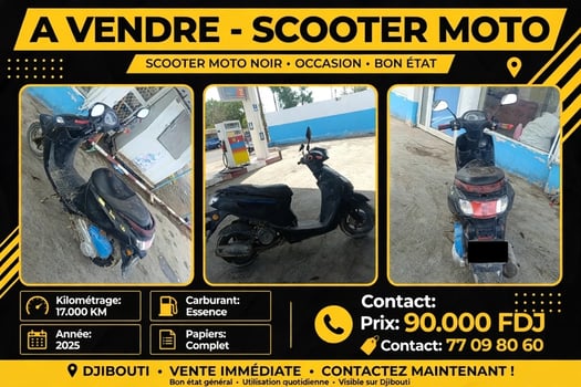Scooter noir 2025 essence avec papiers complets