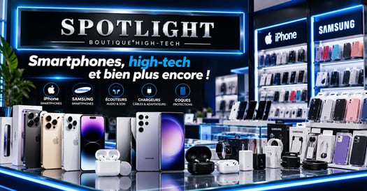 iPhone, Samsung, smartphones et accessoires high-tech chez SPOTLIGHT à Djibouti